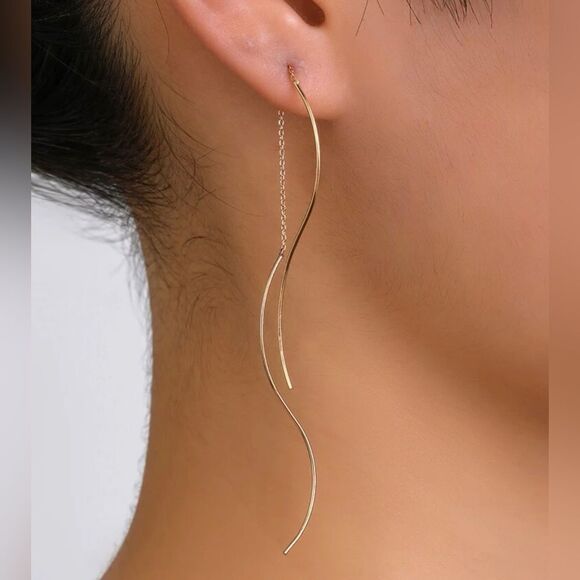 Anthropologie Jewelry - Simple thread earrings #139